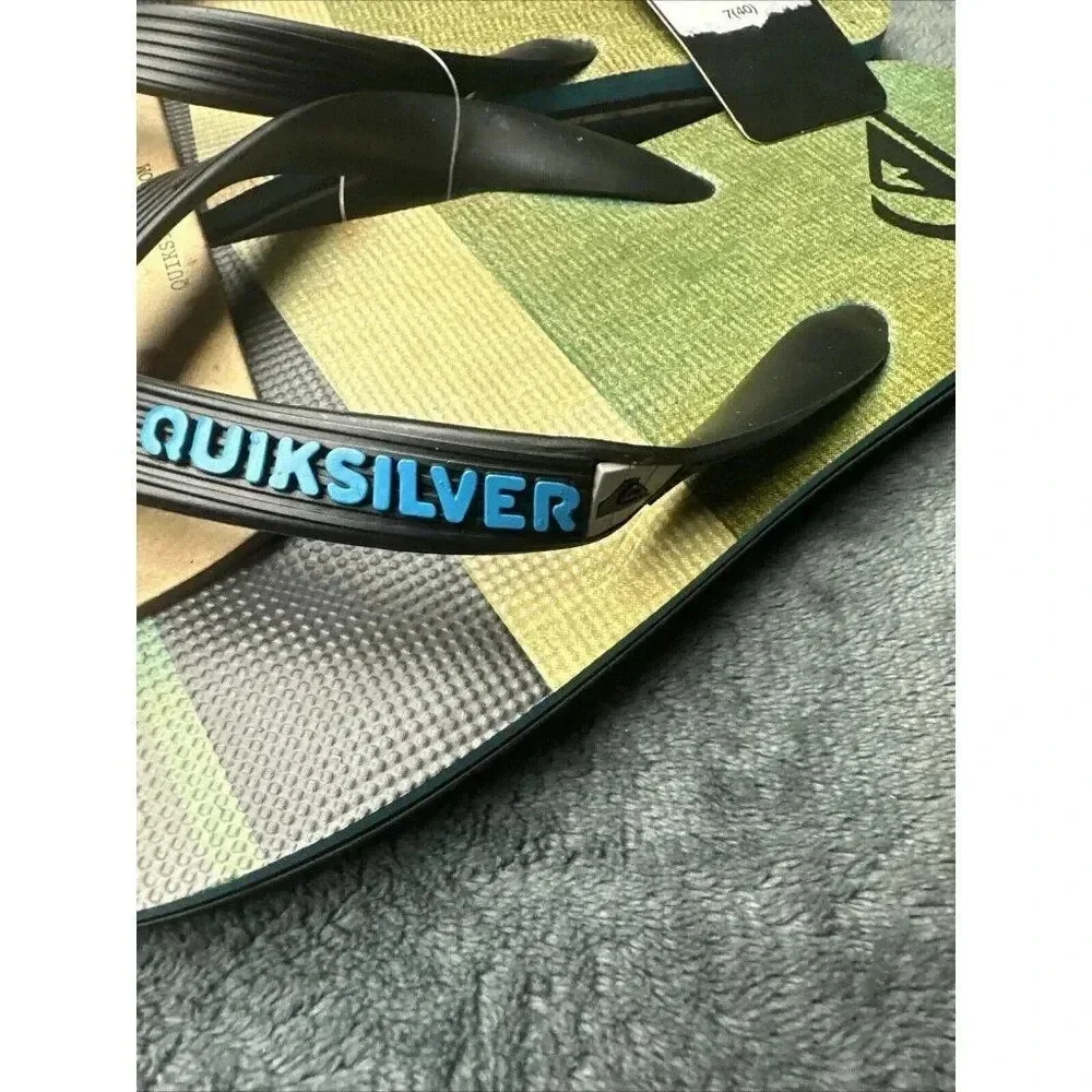 Quiksilver Men’s Molokai Sunset Flip Flop Black Sandals Size 7
